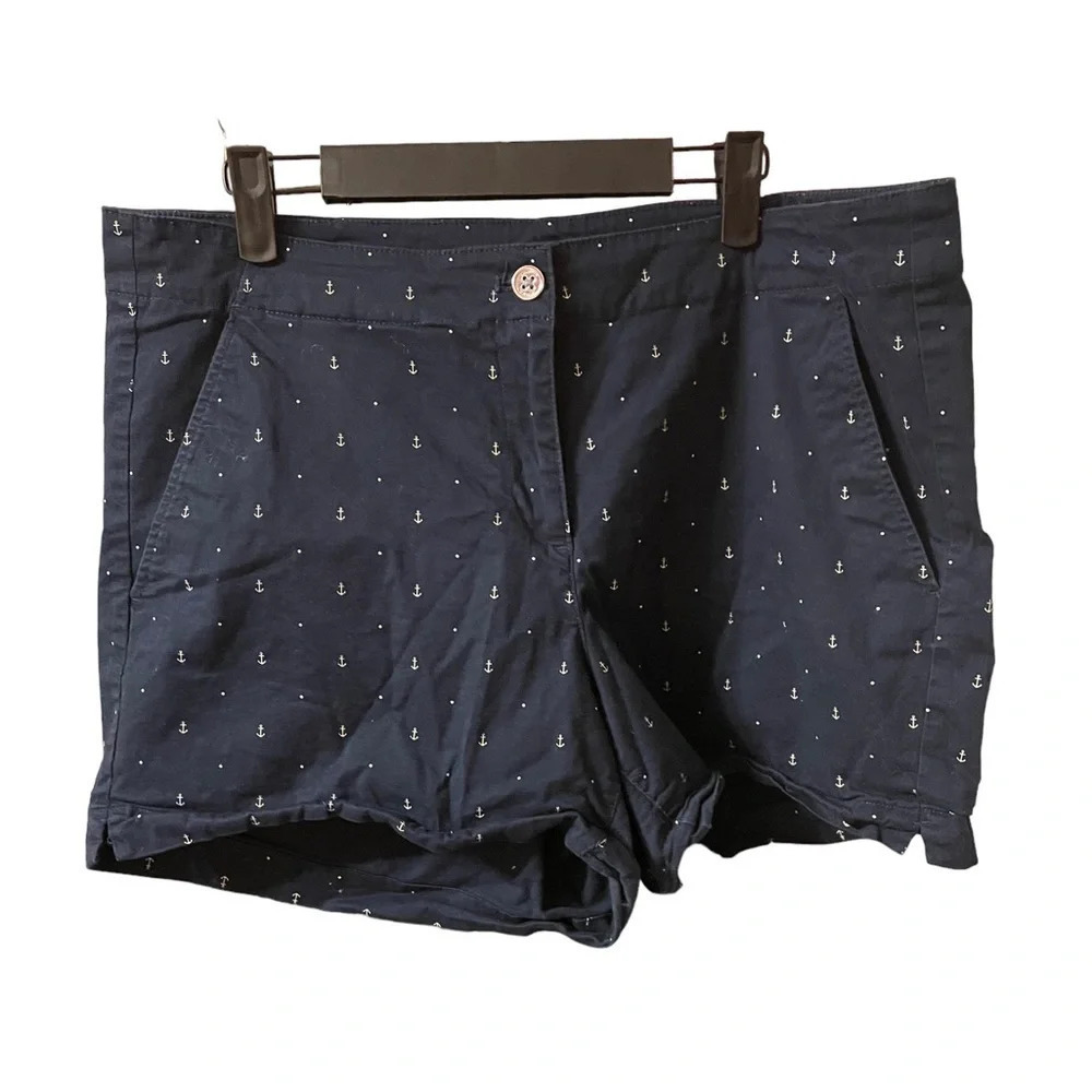 NAUTICA NAVY BLUE ANCHOR CHINO SHORTS